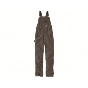CARHARTT Men's Rugged Flex Relaxed Fit Canvas Bibs Gravel 36