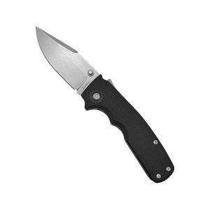Demko Knives Shark-Cub Pocket Knife 2.5" Clip Point AUS-10 Satin Blade Glass Reinforced Nylon (GRN) Handle Black - Demko Knives