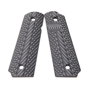 Nighthawk Custom Grips 1911 Government, Commander Spiral Black & Gray G10 - Nighthawk Custom