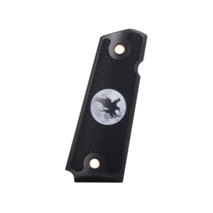 Nighthawk Custom AlumaGrips 1911 Government, Commander with Nighthawk Logo Aluminum Black - Nighthawk Custom
