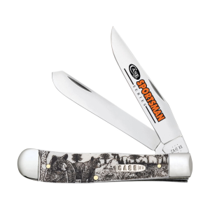 Case Trapper Sportsman Bear Series Pocket Knife 3.27" Clip/Spey Tru-Sharp Stainless Blade Bone Handle Natural - Case