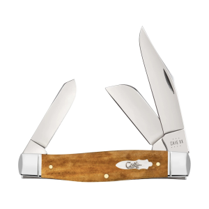 Case Large Stockman Pocket Knife 3.3" Clip, Sheepfoot and Spey Tru-Sharp Mirror Polished Blade Bone Handle Antique - Case