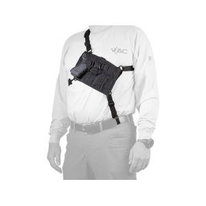 VTAC Big Rig Chest Holster Right Hand VTAC Big Rig Chest Holder Large Frame Semi Automatic, Revolvers Nylon Black - Vtac
