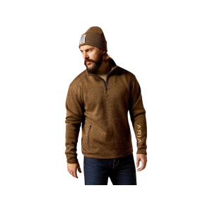 ARIAT Men's Caldwell Sweater Dark Brown Heather Large