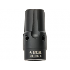 Bravo Company BCM GUNFIGHTER Mod 6 Compensator 1/2"-28 Thread AR-15 Steel Black - Bcm