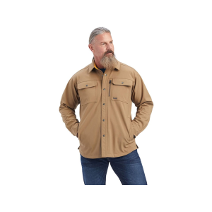 Ariat Men's Rebar Durastretch Utility Shirt Jacket Field Khaki 2XL - Ariat