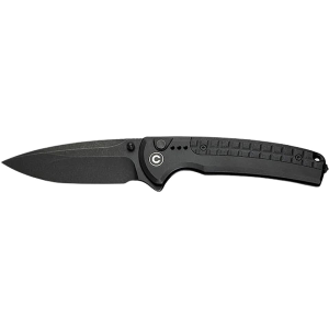CIVIVI Sentinel Strike II Pocket Knife 3.7" Drop Point Nitro-V Black Blade Aluminum Handle Black - Civivi