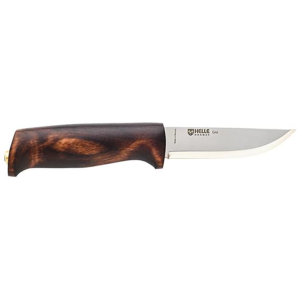 Helle Gro Fixed Blade Knife 3.66" Straightback Sandvik 12C27 Satin Blade Birch Handle Brown - Helle