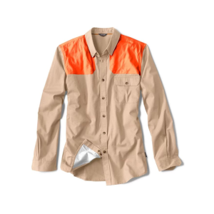 Orvis Men's Midweight Shooting Long Sleeve Shirt Sand/Blaze 2XL - Orvis