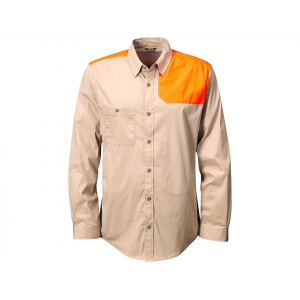 ORVIS Men's Featherweight Shooting Long Sleeve Shirt Sand/Blaze XL