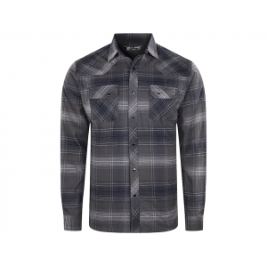 STONE GLACIER Men's Timber Butte Long Sleeve Shirt Carbon Plaid Medium