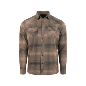 STONE GLACIER Men's Timber Butte Snap Long Sleeve Shirt Tarmac Plaid Large