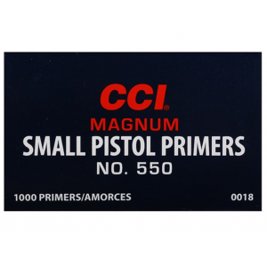 CCI Small Pistol Magnum Primers #550 Box of 1000 (10 Trays of 100) - Cci