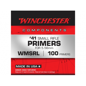 Winchester Small Rifle 5.56mm NATO-Spec Military Primers #41 Box of 1000 (10 Trays of 100) - Winchester