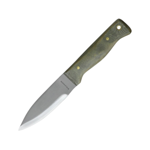 Condor Knives Bushlore Fixed Blade Knife 4.3" Drop Point 1075 Satin Blade Micarta Handle Green - Condor Knives
