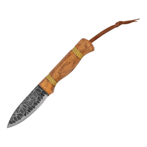 Condor Knives Cavelore Fixed Blade Knife 4.31" Drop Point 1095 Black Blade Hickory Handle - Condor Knives