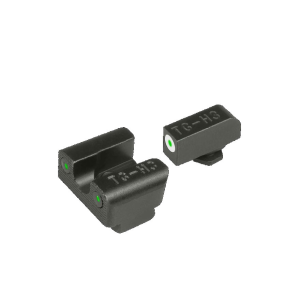 TRUGLO Tritium Pro Sight Set for Glock 42, 43 Tritium Green with White Front Outline