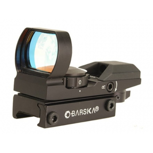 Barska Reflex Red Dot Sight 4-Pattern Reticle (10 MOA Circle with 2 MOA Dot, Crosshair, 10 MOA Dot, 3 MOA Dot) with Integral Weaver-Style Mount Matte - Barska