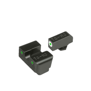 TRUGLO Tritium Pro Sight Set for Glock 20, 21, 25, 28, 29, 30, 31, 32, 37, 40, 41 Tritium Green with White Front Outline