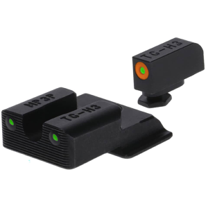 TRUGLO Tritium Pro Sight Set for Glock 20, 21, 25, 29, 30, 31, 32, 37, 40, 41 Gen 1, 2, 3, 4, 5 High Tritium Green with Orange Front Outline