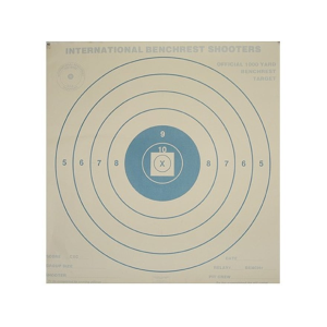 National Target International Bench Rest Shooters Target IBS 1000 YD Bench Rest Paper 50PK - National Target