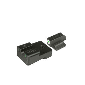 TRUGLO Tritium Pro Sight Set for 1911 Kimber Front and Rear Sight Cuts Tritium Green with White Front Outline