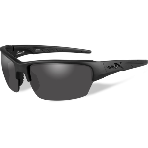 Wiley X Men's Black Ops WX Saint Sunglasses Matte Black Frame Smoke Gray Lens - Wiley X