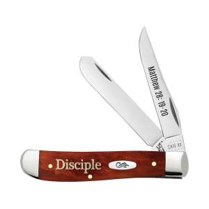 Case Mini Trapper Matthew Pocket Knife 2.8" Clip/Spey Tru-Sharp Mirror Polished Blade Bone Handle Chestnut - Case