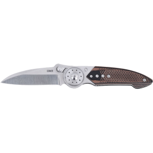 CRKT Walker Pocket Knife 2.93" Drop Point Sandvik 14C28N Satin Blade G-10 Handle Brown - Crkt