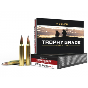 ler Trophy Grade 300 Winchester Magnum 190 Grain Nosler AccuBond Long Range Bonded Polymer Tip Box Of 20 Ammo