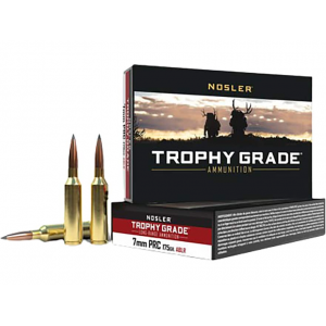 NOSLER Trophy Grade 7mm Prc Ammo 175 Grain NOSLER Accubond Long Range Bonded Polymer Tip Box Of 20