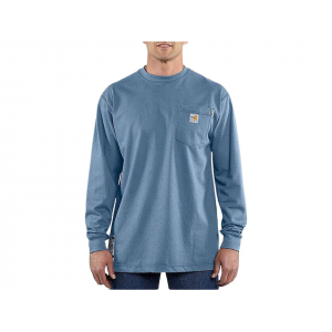 CARHARTT Men's FR Force Loose Fit Midweight Long Sleeve Crew Neck T Shirt Medium Blue 3XL