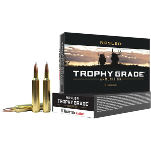 Nosler Trophy Grade 27 Nosler Ammo 150 Grain Nosler AccuBond Bonded Polymer Tip Box of 20 - Nosler