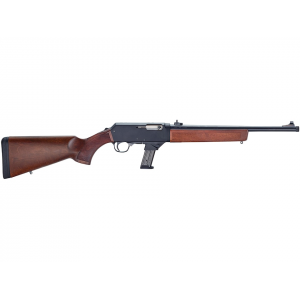 HENRY Homesteader Semi Automatic Rifle 9mm Luger 16.37" Blued Threaded Barrel Anodized Black Frame Walnut Field Stock Sig Sauer/s&w Adapter