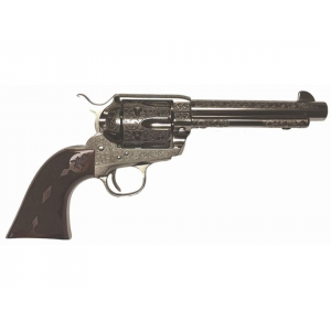 Cimarron Firearms Buffalo Bill Signature Series 45 Colt (Long Colt) Revolver 5.5" Nickel Barrel 6 Round Walnut Grip - Cimarron Firearms