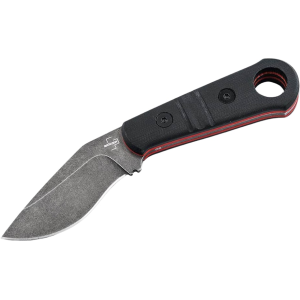 Boker Knives Makri Fixed Blade Knife 2.8" Modified Drop Point D2 Stonewashed Blade G-10 Handle Black - Boker Knives