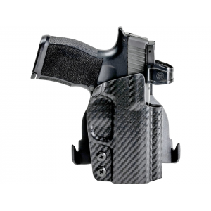 Rounded Paddle OWB Holster Right Hand Springfield Hellcat Pro Kydex Carbon Fiber - Rounded