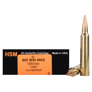  Trophy Gold 300 Winchester Magnum 168 Grain Berger Hunting VLD (Very Low Drag) Jacketed Hollow Point Box Of 20 Ammo
