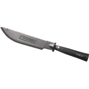 Estwing Sawback Machete 10.75" Spine Serrated 1055 Black Blade Nylon/Vinyl Handle Black - Estwing
