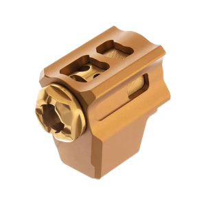 Tyrant Designs T-COMP Pistol Compensator for Glock 17, 19, 19X, 26, 34 Gen 4 9mm Luger 1/2-28 Thread Aluminum Gold Gold - Tyrant Designs