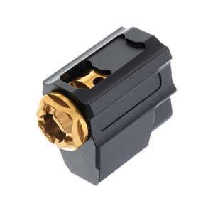 Tyrant Designs T-COMP Pistol Compensator for Sig Sauer P320 9mm Luger 1/2-28 Thread Aluminum Black Gold - Tyrant Designs