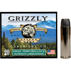 Grizzly Cartridge Bear Load 500 S&W Magnum Ammo 440 Grain Flat Nose Box of 20 - Grizzly Cartridge