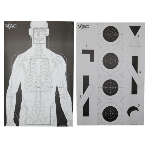 VTAC Double Sided Target Paper Black/White 100PK - Vtac