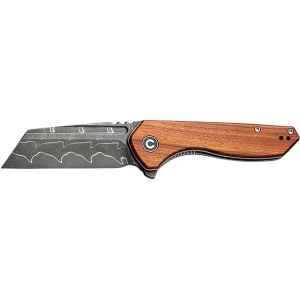 CIVIVI ExOne Pocket Knife 2.94" Reverse Tanto Nitro-V Damascus Blade Guibourtia Wood Handle - Civivi