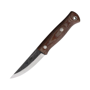 Condor Knives Trivittata Puukko Fixed Blade Knife 3.47" Drop Point 1095 Natural Blade Micarta Handle Brown - Condor Knives