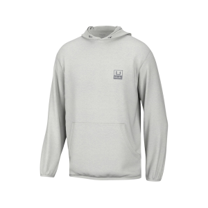 Huk Men's Huk'd Up Performance Hoodie Harbor Mist Heather Large - Huk
