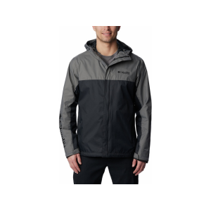 Columbia Men's PFG Storm II Rain Jacket City Gray/Black Medium - Columbia