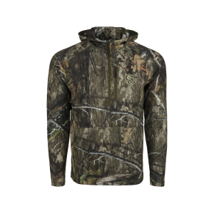 Drake Men's Non-Typical Bowhunters Grid Fleece Breathelite Half Zip Hoodie Mossy Oak Country DNA Medium - Drake