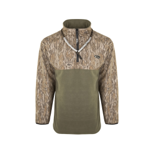 Drake Men's Quarter Zip Refuge Eqwader Jacket Mossy Oak Bottomland XL - Drake