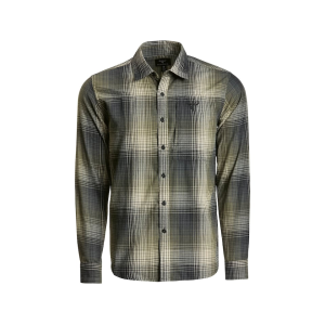 KINGS CAMO Men's Modern Flannel Shirt Charcoal Plaid Large